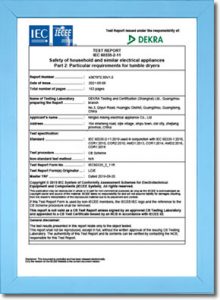 CB+CE Rept.4367972.50V1.0-IECTRF of Vented Tumble Dryer